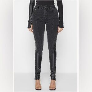 Leather Contour Skinny Jeans US 4
